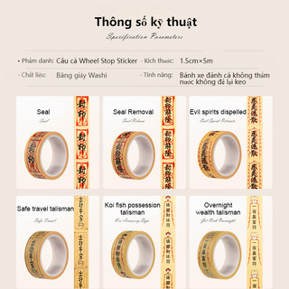Băng Giấy Cần Câu Dán Ngăn Dây Cần Câu Washi Băng Vintage Trang Trí Thủ Công DIY