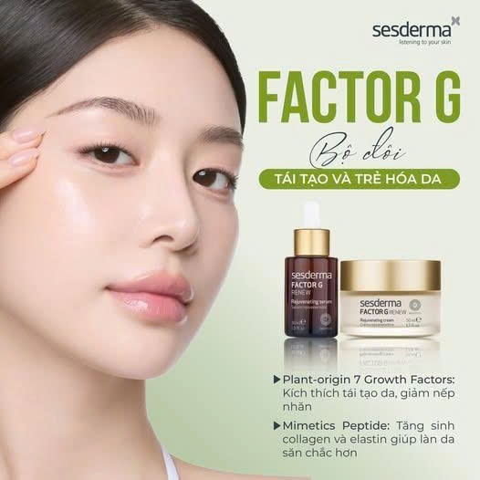 Bộ đôi trẻ hóa da Sesderma Factor G Renew Rejuvenating - Phương An House