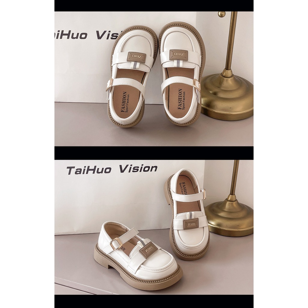 [M020] Giày Búp Bê Bé Gái Đi Học Da Mềm Êm Chân - Giày Mary Jane Cổ Điển Quai Dán Tiện Lợi Cho Bé Từ 2-10 Tuổi