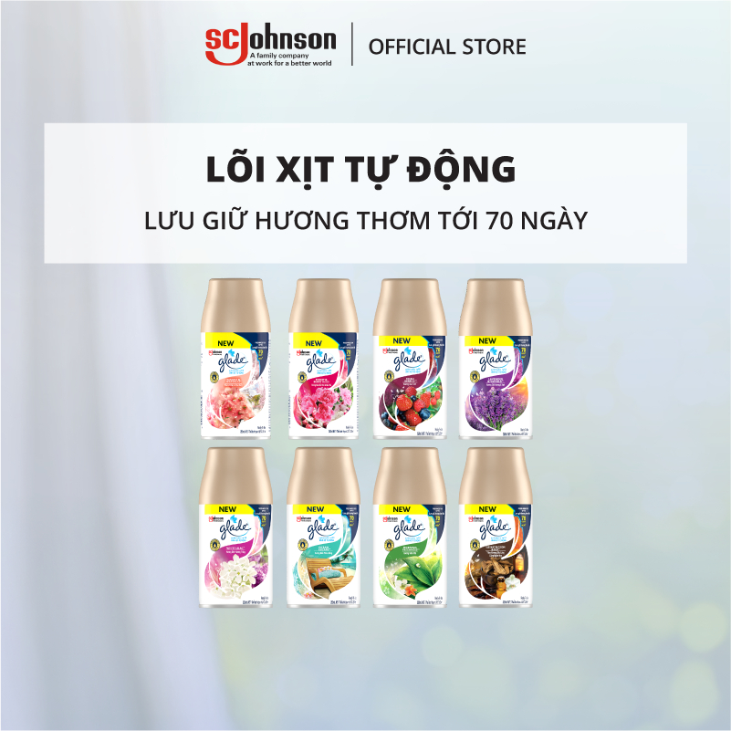 Sử dụng Lõi Xịt Phòng Glade Cao Cấp trong đời sống