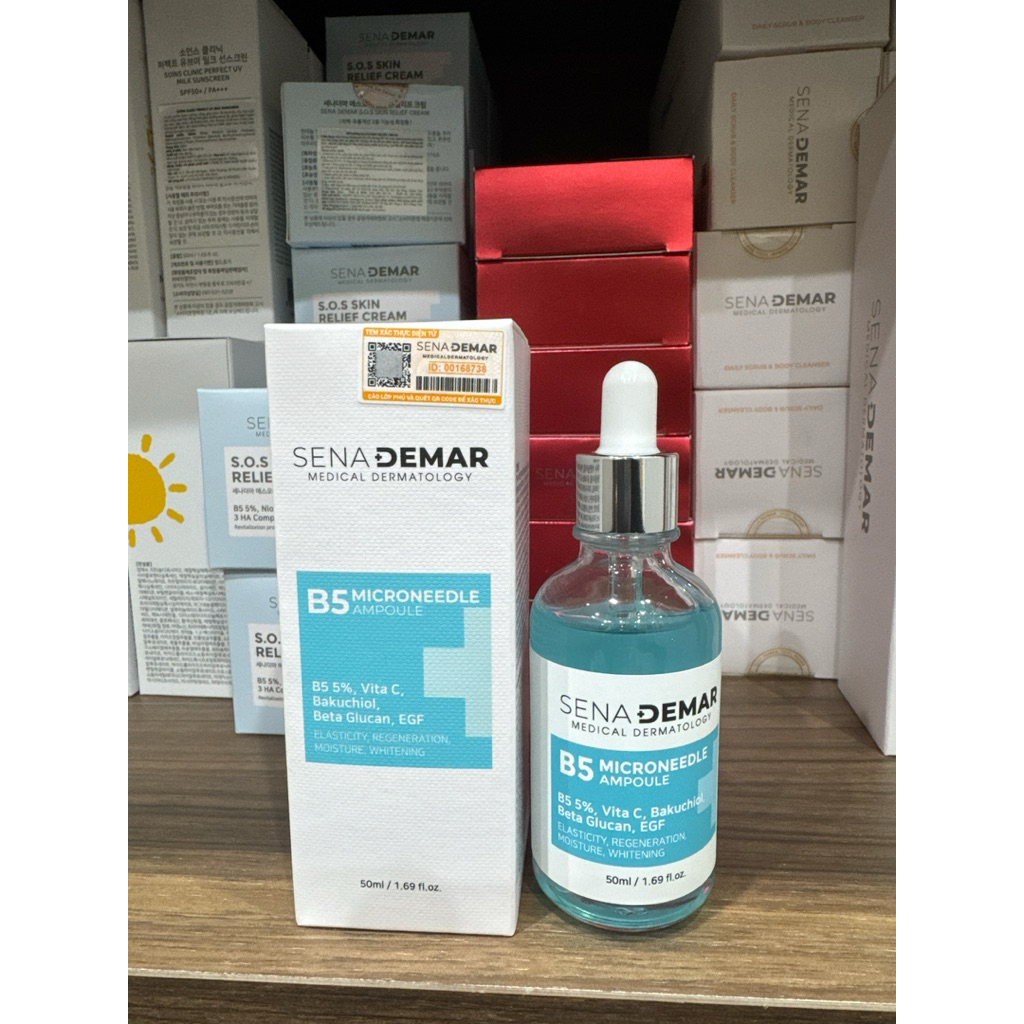 Serum B5 sena demar b5 microneedle ampoule giúp dưỡng ẩm, giảm nhăn, 50ml/100ml - hạn 2028 serum b5 senademar  IS405