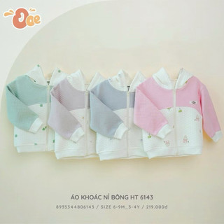 Áo khoác nỉ bông cho bé trai bé gái hãng oae oae  HT 6143