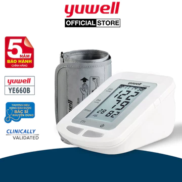 Máy Đo Huyết Áp Bắp Tay Yuwell YE660B Chính Hãng | Đo Nhanh, Chính Xác, Bảo Hành 5 Năm
