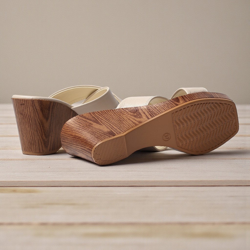 Dép Đế Xuồng Nữ 7cm Quai Đan Chéo Pixie H429