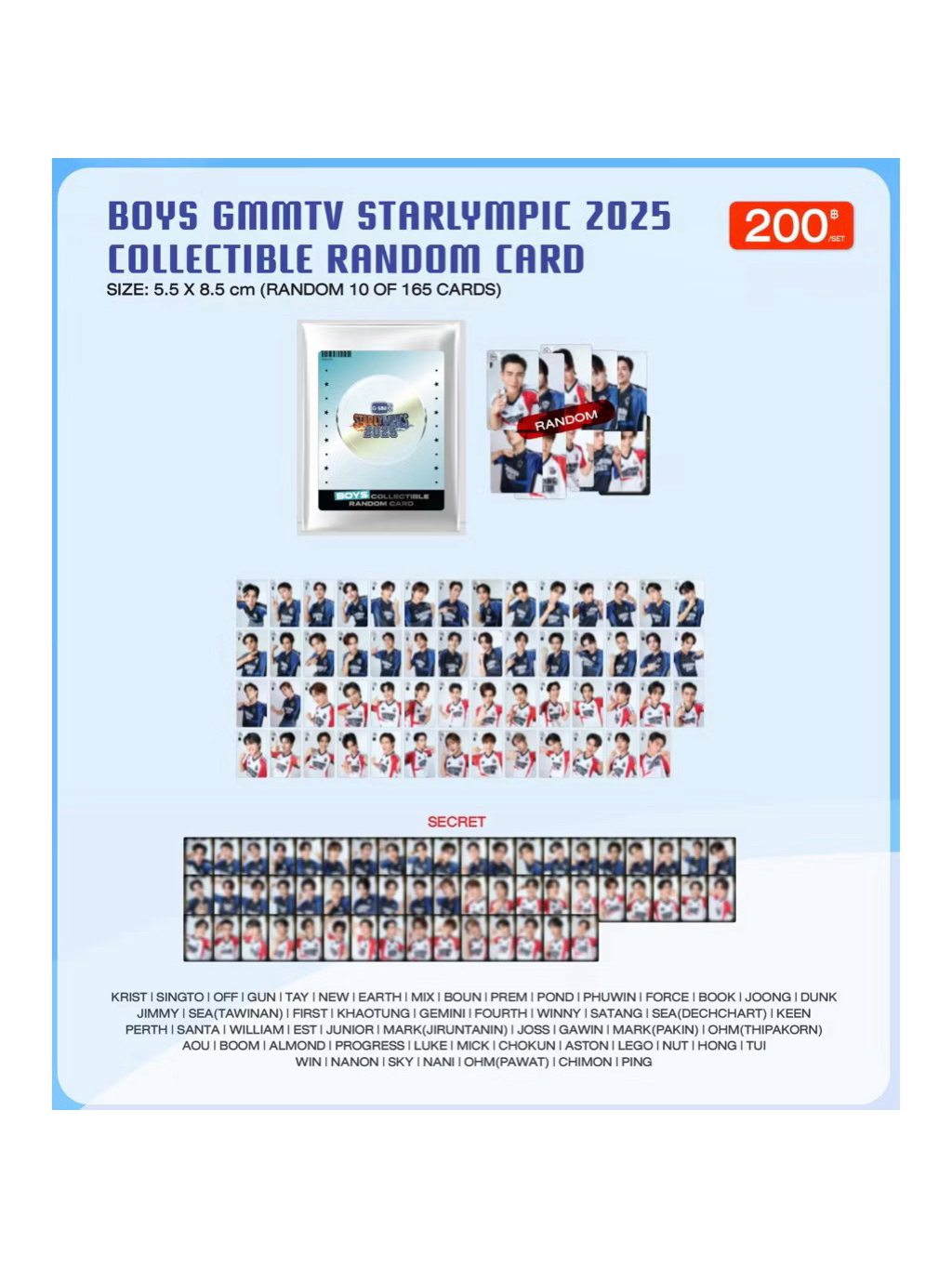 tcm | Card Starlympic 2025 chính hãng GMMTV | Shopee Việt Nam