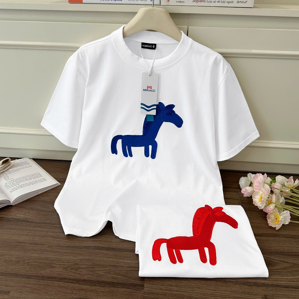 Áo Thun Mirage Thêu Ngựa Local Brand Chất 100% Cotton Mềm Mịn Thoáng Mát.