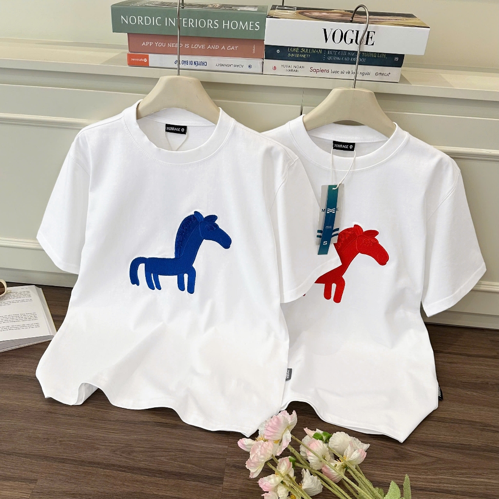 Áo Thun Mirage Thêu Ngựa Local Brand Chất 100% Cotton Mềm Mịn Thoáng Mát.