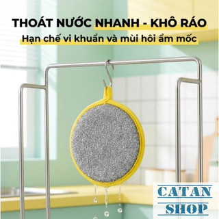 Mút Rửa Chén 2 Lớp Dày Dặn Siêu Thấm Hút Rửa Sạch Dầu Mỡ, Miếng Rửa Bát 2 Mặt Bọt Biển Cọ Xoong Nồi