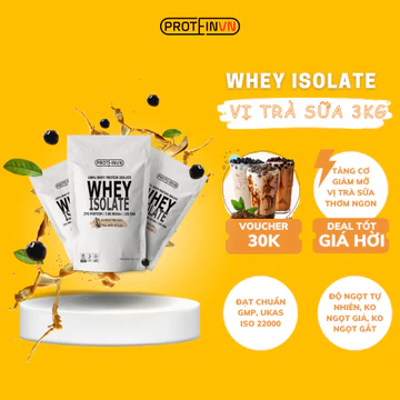 Whey Protein Isolate PROTEINVN - Whey Protein Vị Trà Sữa 3KG