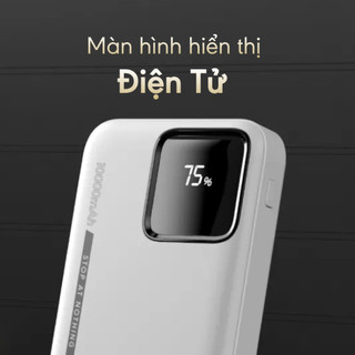 Sạc dự phòng TECNO TPB-P103 - 10.000mAH | Sẵn 2 dây Type-C và Lightning | Màn hình LED - Chính hãng
