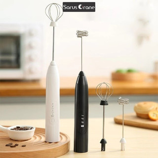 Máy Đánh Trứng Cầm Tay Mini - Máy Tạo Bọt Cafe 3 Tốc Độ Sạc Điện, Kèm 2 Đầu Đánh Inox 304 Đa Năng