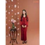 Bộ Mặc Nhà Hải Đường Loire FDMN250331 Lụa Pháp Cao Cấp Set Dài Tay Phối Bèo Nhún Thắt Nơ