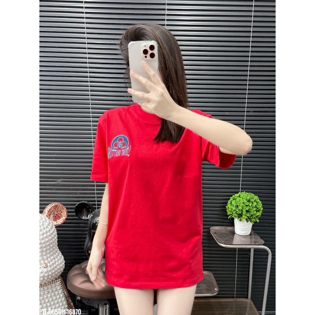 ÁO thun nam QC cổ tròn họa tiết thêu tay ngắn phong cách trẻ trung chuẩn from