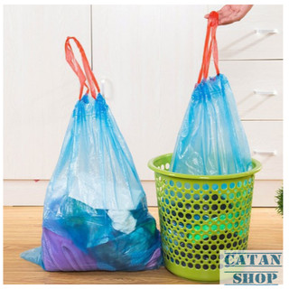 Túi Rác Có Quai Rút Tiện Lợi 1 Cuộn Kích Thước 45x50cm – Chất Liệu Phân Hủy Sinh Học, Nhiều Màu Sắc