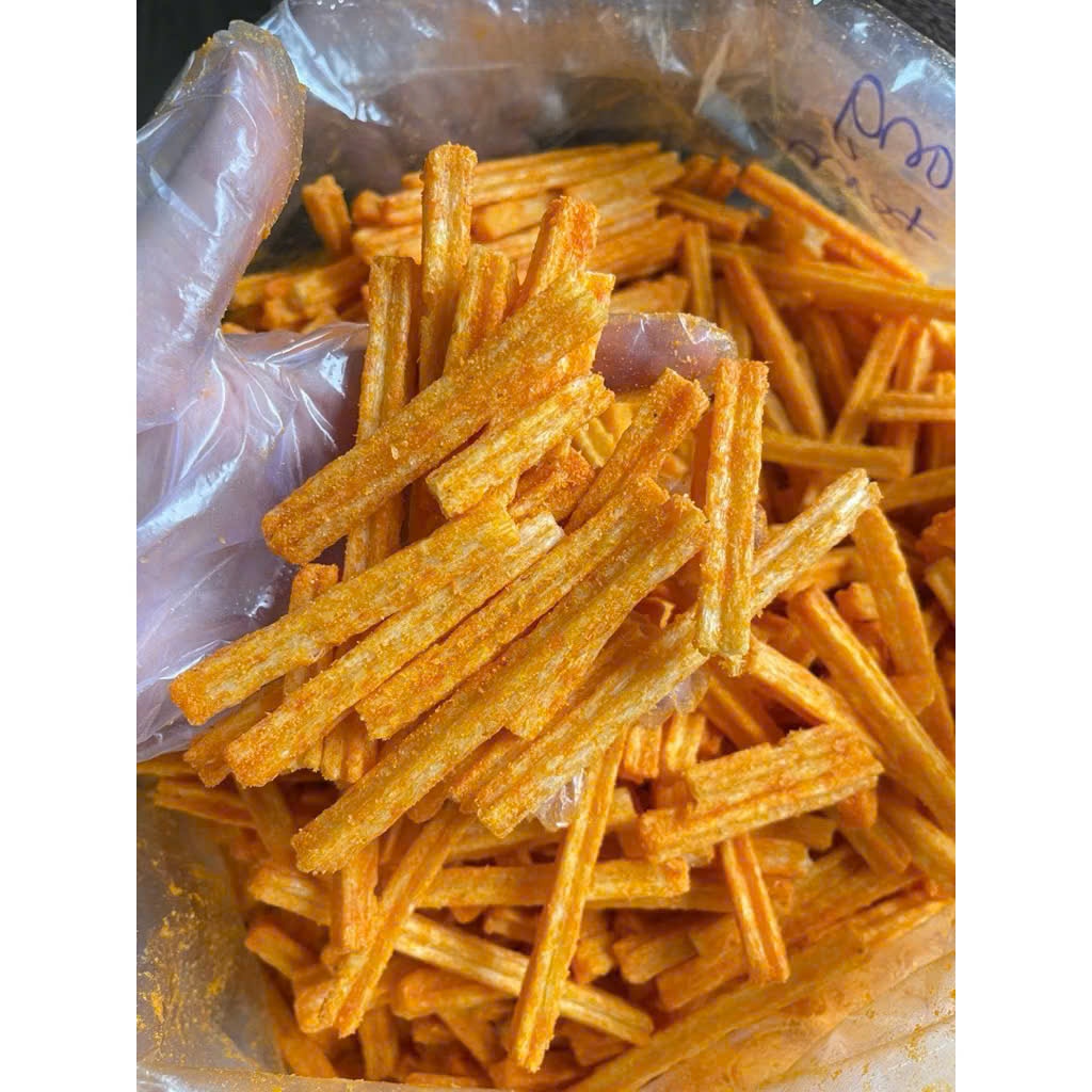 500Gr Snack Khoai Tây Lắc Phô Mai, Khoai Tây Ống Phủ Phô Mai Giòn Tan, Đậm Vị