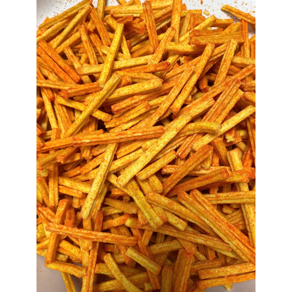 500Gr Snack Khoai Tây Lắc Phô Mai, Khoai Tây Ống Phủ Phô Mai Giòn Tan, Đậm Vị