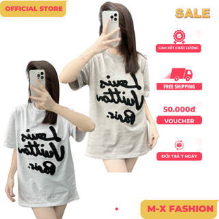 ÁO thun nam QC cổ tròn họa tiết thêu tay ngắn phong cách trẻ trung chuẩn from