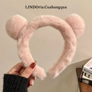 LINDOria Bờm Tóc Cài Tóc Xinh Xắn Dễ Thương Lông Nhung Mềm Mại Kiểu Dáng Đa Dạng