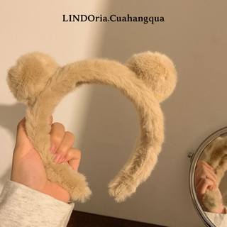 LINDOria Bờm Tóc Cài Tóc Xinh Xắn Dễ Thương Lông Nhung Mềm Mại Kiểu Dáng Đa Dạng