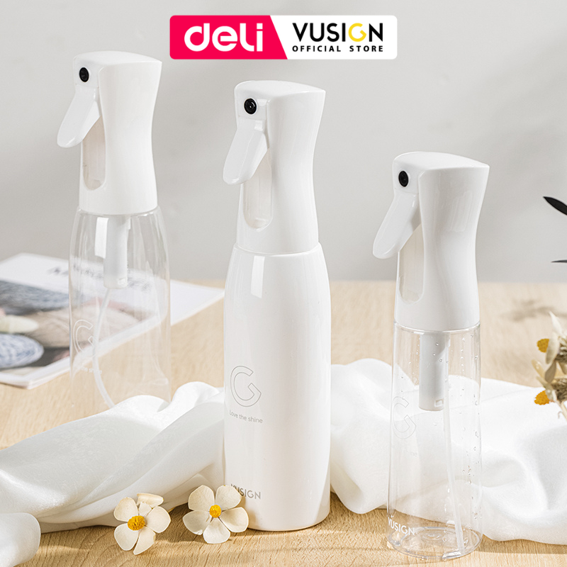 Bình xịt trong suốt 200ML Deli bình xịt phun sương mịn liên tục áp suất cao có thể dùng để tưới cây, tưới hoa, khử trùng