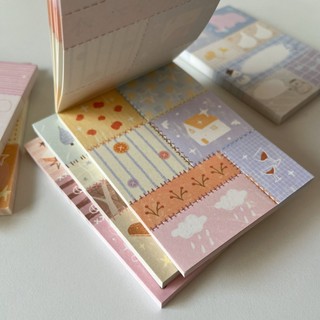 Tập giấy note xé decor sổ Patchwork Note For