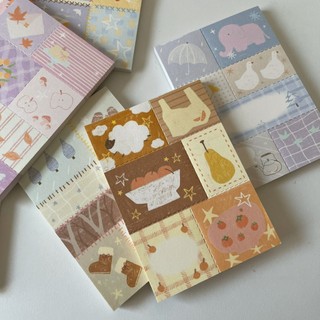 Tập giấy note xé decor sổ Patchwork Note For