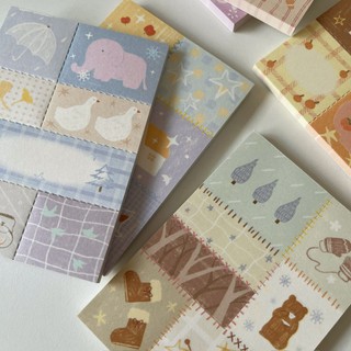 Tập giấy note xé decor sổ Patchwork Note For