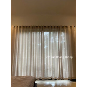 Rèm khoen, Đũi linen, chất liệu mềm mại, chống nắng 50%, trang trí căn phòng thêm xinh xắn.