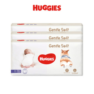 Combo 3 Tã quần Huggies Gentle Soft - Corgi M54/L40/XL34/XXL22 miếng êm mềm nâng niu làn da bé