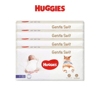 Combo 4 Tã quần Huggies Gentle Soft - Corgi M54/L40/XL34/XXL22 miếng êm mềm nâng niu làn da bé