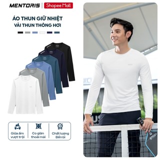 Áo thun giữ nhiệt nam Mentoris, Áo dài tay thể thao cao cấp, chất thun thông hơi siêu co giãn MDT02