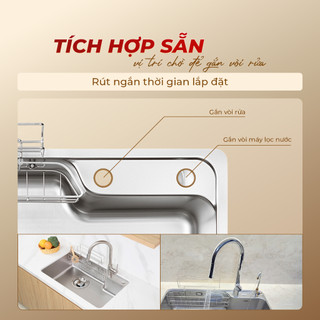 Chậu rửa bát Kluger KH8050FS Plus thiết kế phong cách Nhật, chất liệu INOX 304 cao cấp, bề mặt LINEN
