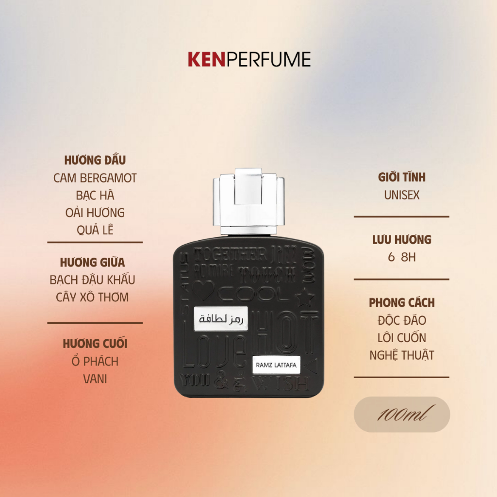 Nước hoa Fullseal 100ML Lattafa Ramz Silver | Nước Hoa Unisex | Ken Perfume