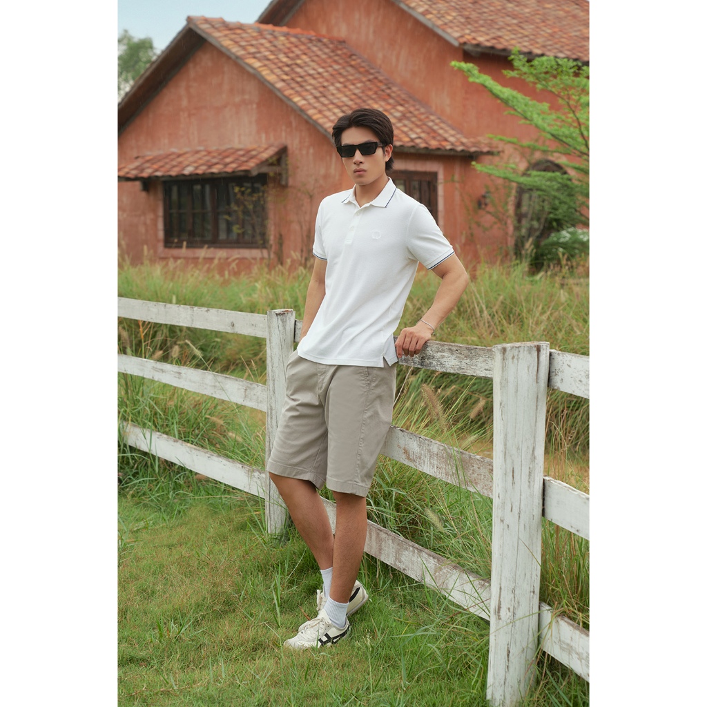 Quần Short Kaki Nam Ninomaxx Form Tapered ARISTOCORE Chất Vải Dày Nặng Độ Bền Cao Co Dãn Nhẹ 2508014
