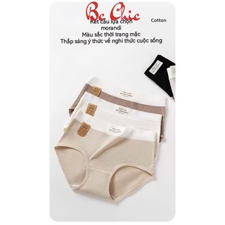 Quần lót cotton gân tăm 5A / Q 6032- Quần lót nữ thấm hút mồ hôi thoáng mát BC_CHIC