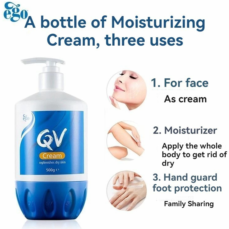 QV Cream Treatment And Relief For Dry Skin Conditions 500g / Kem Dưỡng Ẩm Phục Hồi Da Khô Nhạy Cảm QV Cream 500g