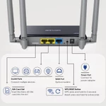 Bộ định tuyến WAVLINK N300 4G Tốc độ cao, hỗ trợ LTE, WiFi 300Mbps, khe SIM 4 ăng-ten 5dBi an toàn & dễ cài đặt — ảnh 3