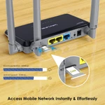 Bộ định tuyến WAVLINK N300 4G Tốc độ cao, hỗ trợ LTE, WiFi 300Mbps, khe SIM 4 ăng-ten 5dBi an toàn & dễ cài đặt — ảnh 2