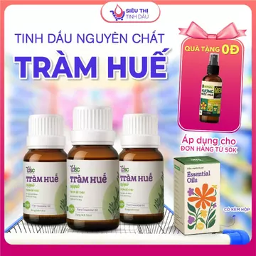 Chai Tinh Dầu Tràm Huế Nguyên Chất 10ml Tinh Dầu Tràm Organic Tắm Xông Hơi Giải Cảm An Toàn Cho Bé Nhà Bạn