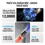 Máy Sấy Tóc USB Công Suất Cao - 100,000 Vòng/phút, Sạc Nhanh 18W, 3 Tốc Độ & 3 Nhiệt Độ, Thiết Kế Nhẹ 500g — ảnh 5