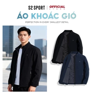Áo khoác ngoài nam S2 SPORT jacket gió 2 lớp lót lụa mềm mại, giữ ấm,cản gió kiểu trẻ trung - AG01