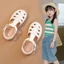 Sandal Rọ Bé Gái Da Mềm Cao Cấp - Giày Sandal Rọ Cho Bé Phong Cách Hàn Quốc Vintage Đế Êm Chống Trượt TH Kids