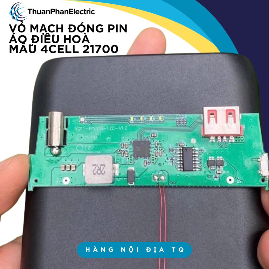 Vỏ mạch đóng pin áo điều hoà 4 cell 21700 ( Hàng nội địa TQ )