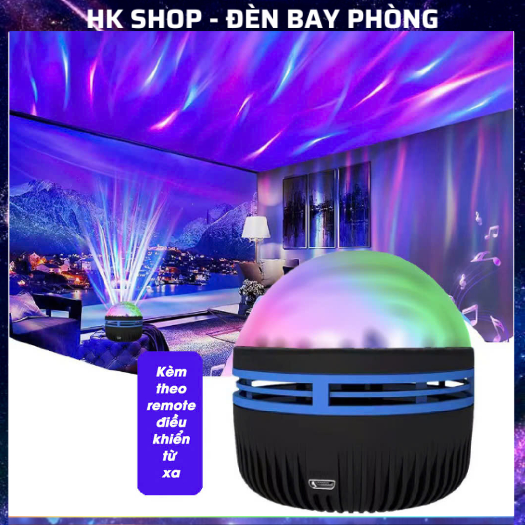 Đèn Cực Quang Q6s galaxy Chiếu Bầu Trời Hình Gợn Nước Tạo Không Gian Thư Giãn, Điều Khiển Từ Xa Trang Trí Phòng Ngủ