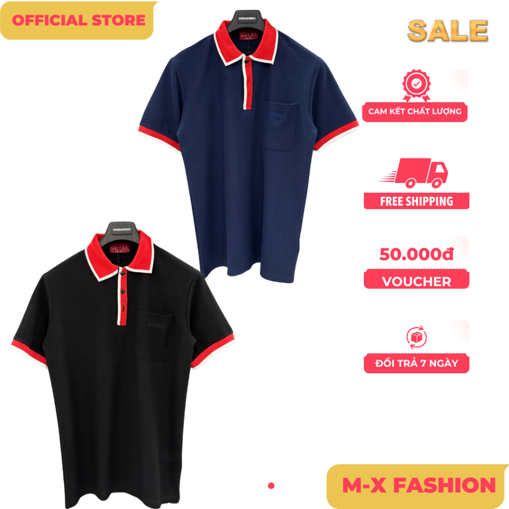 ÁO polo nam cổ tròn họa tiết tay ngắn phong cách trẻ trung chuẩn from