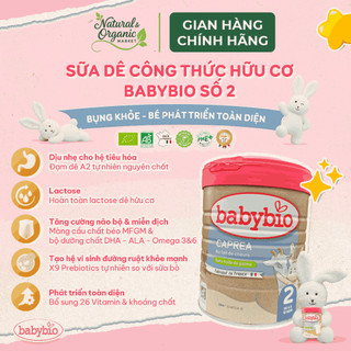 (DATE T1,2/2027) [COMBO 4] Sữa dê hữu cơ Babybio số 1,số 2, số 3 dòng Caprea Pháp lợi khuẩn 800g - Natural Market