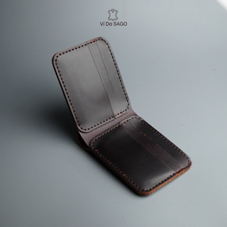 Ví Ngang mini GADO, Da Bò Sáp - thương hiệu Ví Da SAGO (SG02)