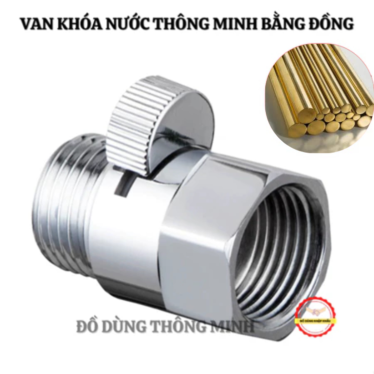 Van khóa nước thông minh thế hệ mới chất liệu đồng nguyên chất đầu phi 21mm