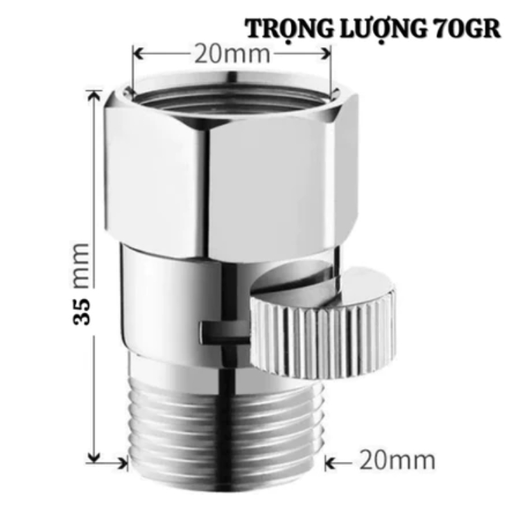 Van khóa nước thông minh thế hệ mới chất liệu đồng nguyên chất đầu phi 21mm