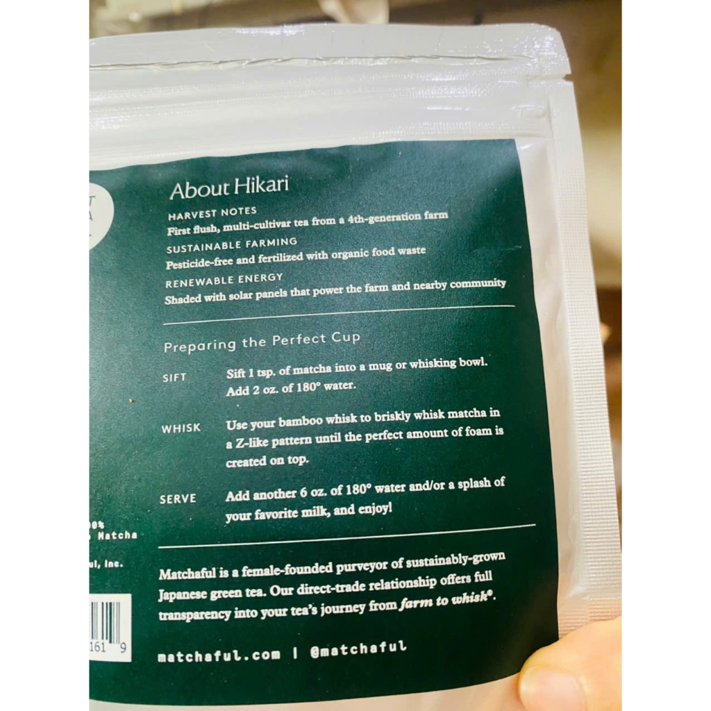 Bột trà xanh Matcha nguyên chất hảo hạng 100g-Hikari Matchaful